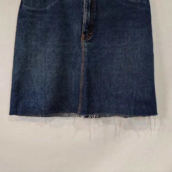Vintage Giano High Rise 100% Cotton Cut Off Denim Skirt Size 6 - Picture 3 of 11